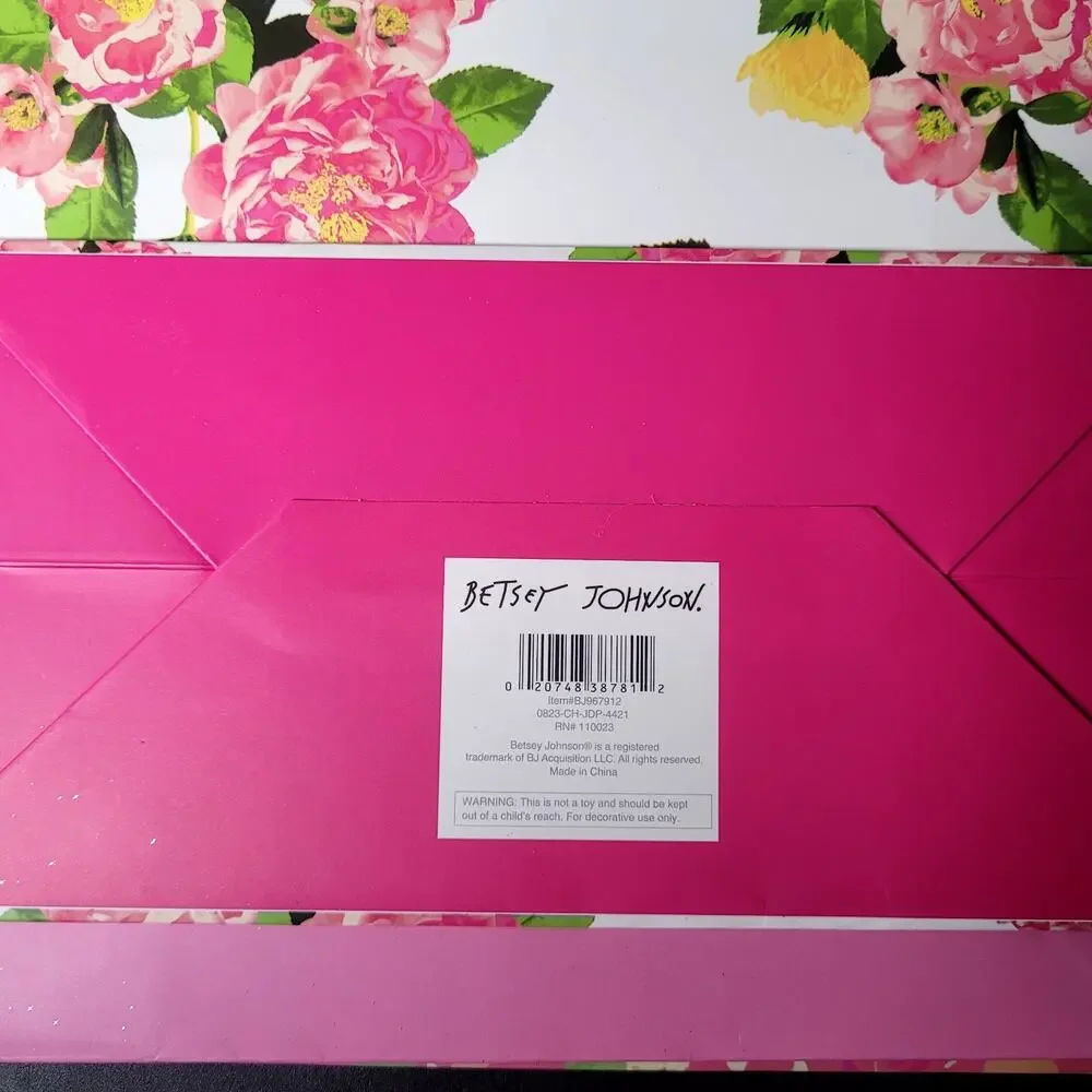 Betsey Johnson 3 Pack Gift Bags Petal Pink Flowers‎ Stripes Fairy Pixie Dust NWT